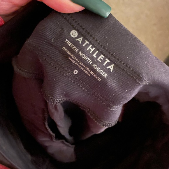 Athleta Trekkie North Joggers Black Lightweight Breathable Hiking Athletic Pants - Picture 7 of 7